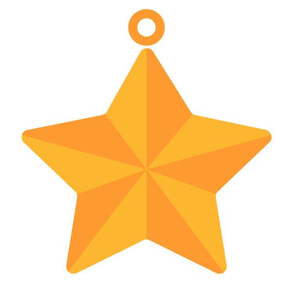 Yellow Star Ornaments