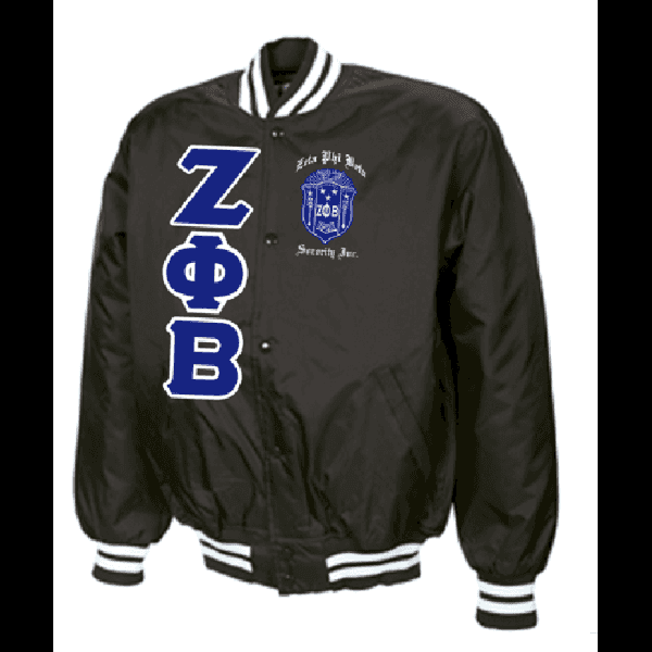 Zeta Phi Beta Black Bomber Jacket