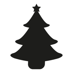 Cute Silhouette Christmas Tree Svg