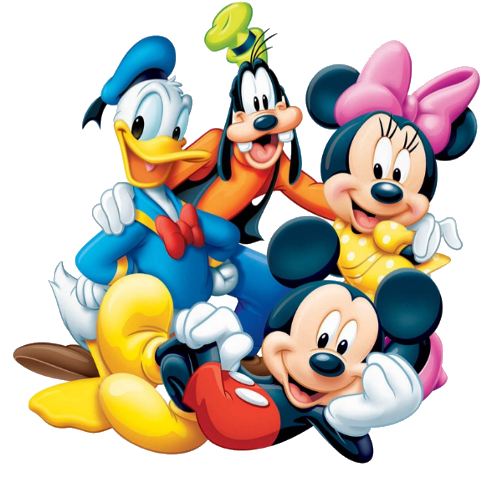 Happy Disney Friends Mickey Minnie Donald Goofy