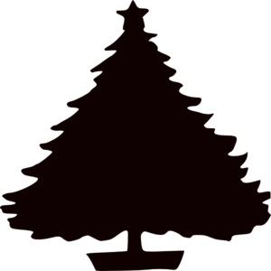 Large Silhouette Christmas Tree Svg