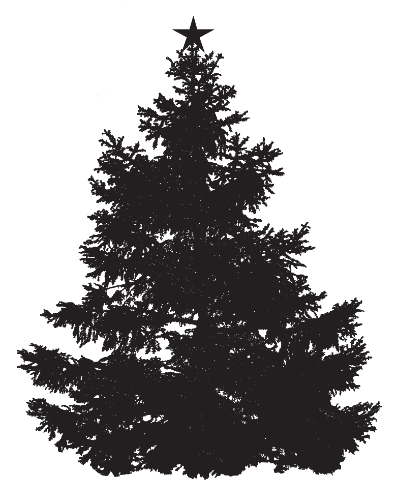 Silhouette Christmas Tree Svg