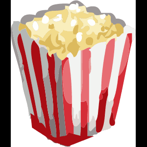 movie and popcorn clipart